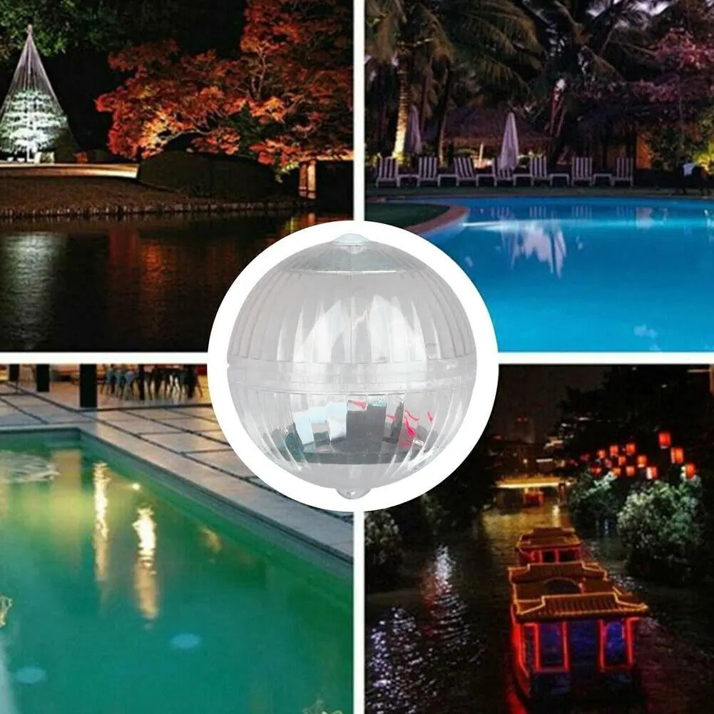 Outdoor Solar LED Floating Light Garden Pond Pool Lamp Rotating RGB Color Change by Anti Spier