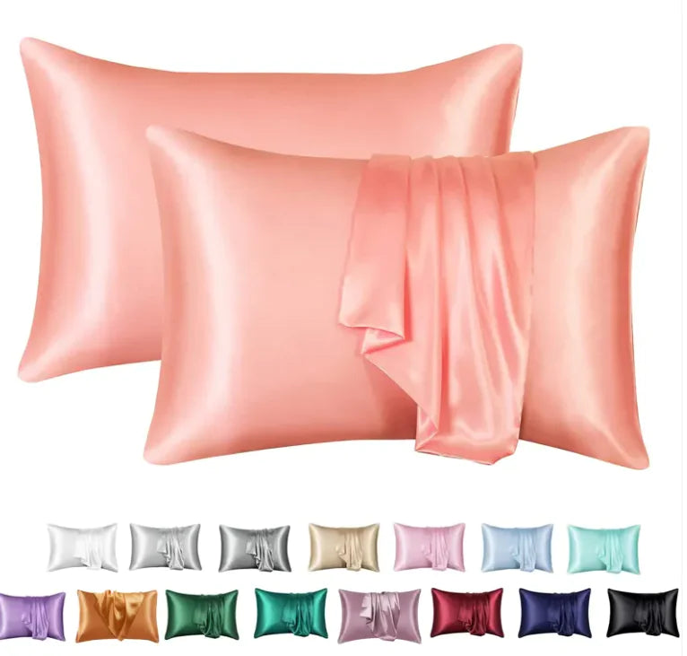 Silk-like Solid Color Pillowcase by Anti Spier