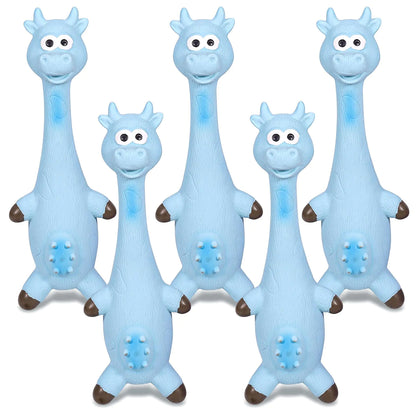 KrauzPet Dog Toys Squeaky Funny Animal Interactive Latex Rubber Squeak Pet Toy Pack for Puppy Small Medium Breed Dogs by Anti Spier