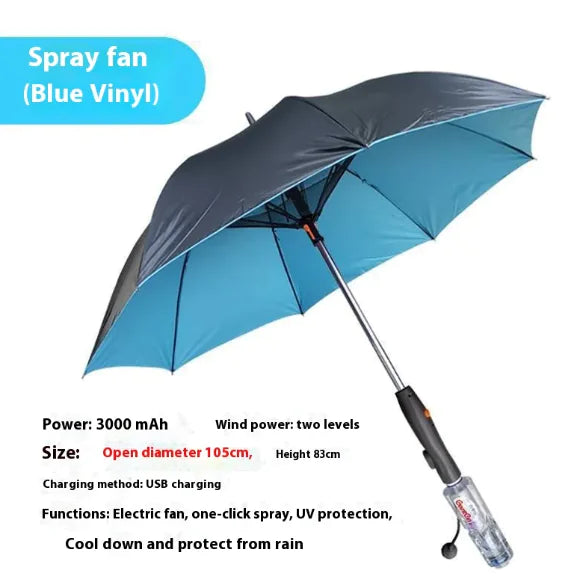 Cooling Spray Sun Umbrella With Fan And Sprinkler by Anti Spier