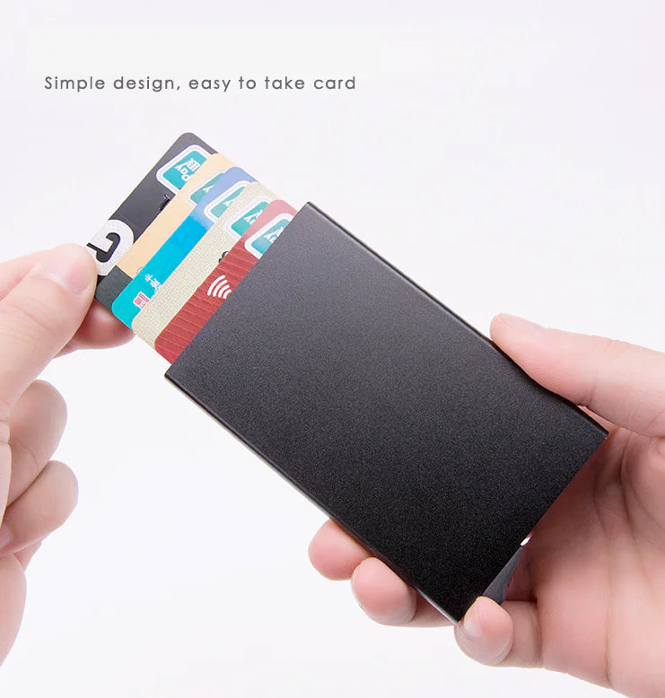 Mens RFID Blocking Slim Money Clip Carbon Fiber Wallet ID Credit Card Holder New by Anti Spier
