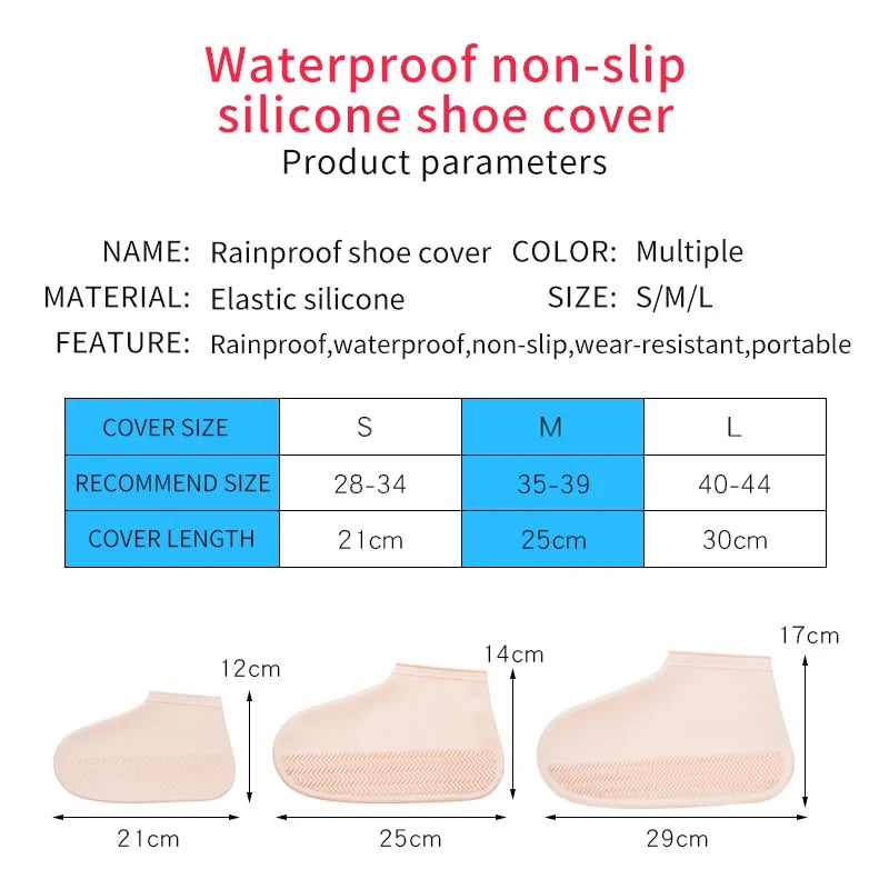 Waterproof Shoe Cover Silicone Boots by Anti Spier