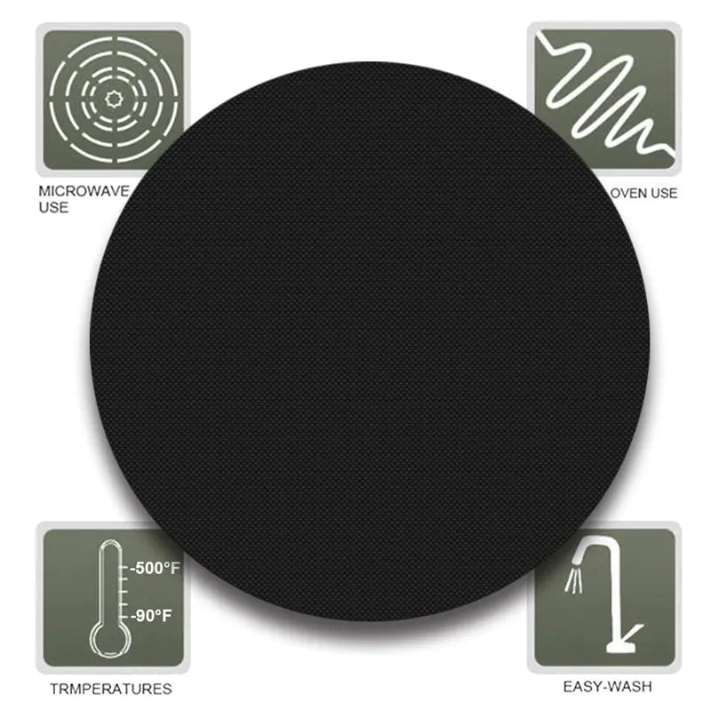 High-Temperature Non-Stick Round BBQ Mat 15.75” by Anti Spier