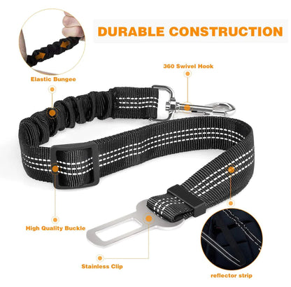 Car Safety Belt Pet Reflective Leash by Anti Spier