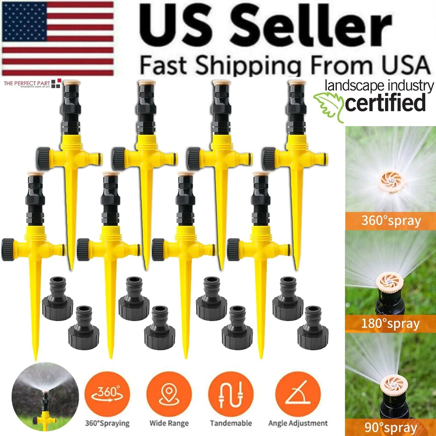 360° Rotation Auto Irrigation System Garden Lawn Sprinkler Patio Save Water USA by Anti Spier