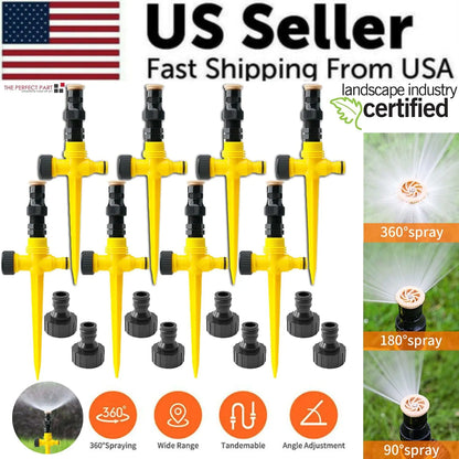 360° Rotation Auto Irrigation System Garden Lawn Sprinkler Patio Save Water USA by Anti Spier