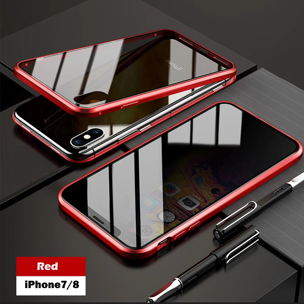 Anti-Peep Magnetic Metal Phone Case For iPhone by Anti Spier