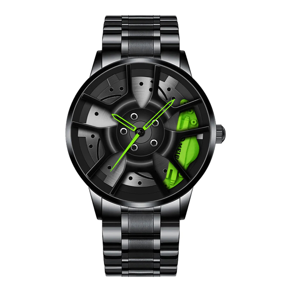 Men's Vacuum Plating Wheel Style Quartz Watch by Anti Spier