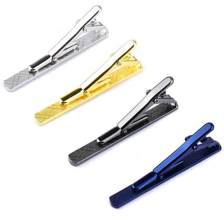 4PCS Mens Stainless Steel Tie Clip Necktie Bar Clasp Clamp Pin Gold Black Silver by Anti Spier