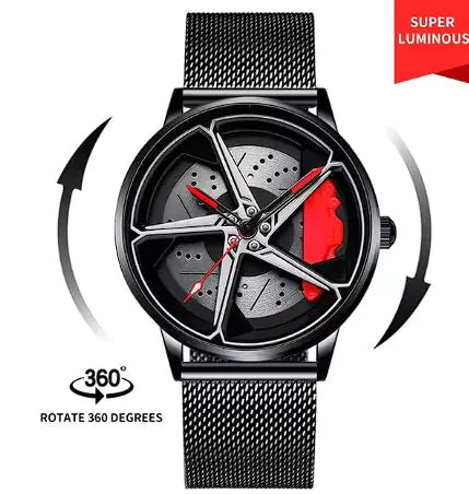 Men's Sports Car Wheel Watch by Anti Spier