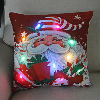 Super Soft Plush Christmas LED Lantern Pillowcase by Anti Spier