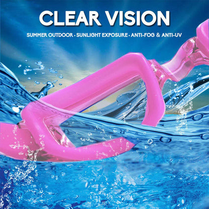 Clear Comfortable Swimming Goggles UV- Anti-Fog Swim Glasses Mirror Adult & Kids by Anti Spier