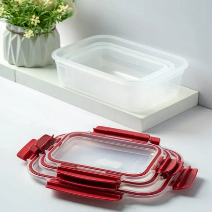 5 Pack Stackable Food Storage Containers Airtight & Leakproof Set Snap Lock Lids by Anti Spier