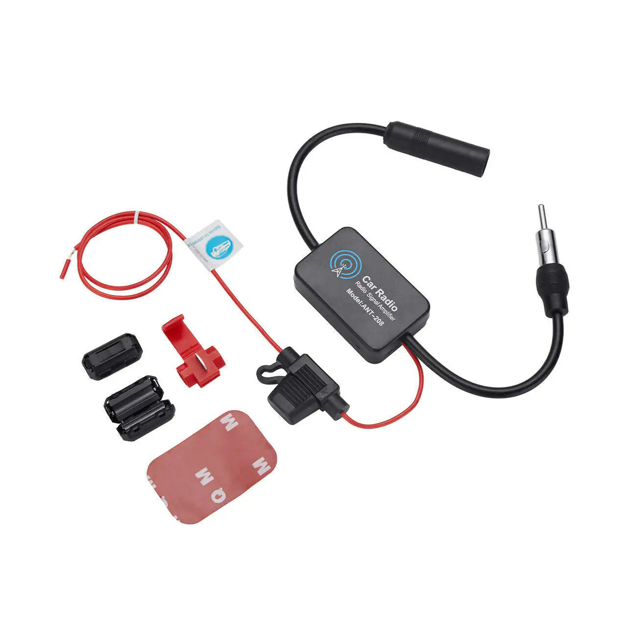 Car Auto Stereo FM & AM Radio Signal Antenna Aerial Signal Amp Amplifier Booster by Anti Spier