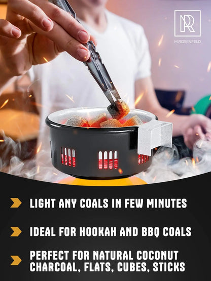 Premium Hookah Coal Burner Yellow Burner for Hookah 450W Fire Tower Stove by Anti Spier