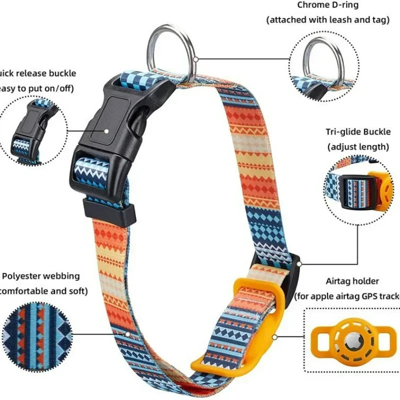 Digital Printing Collar for Apple Airtag - Pets Accessories by Anti Spier