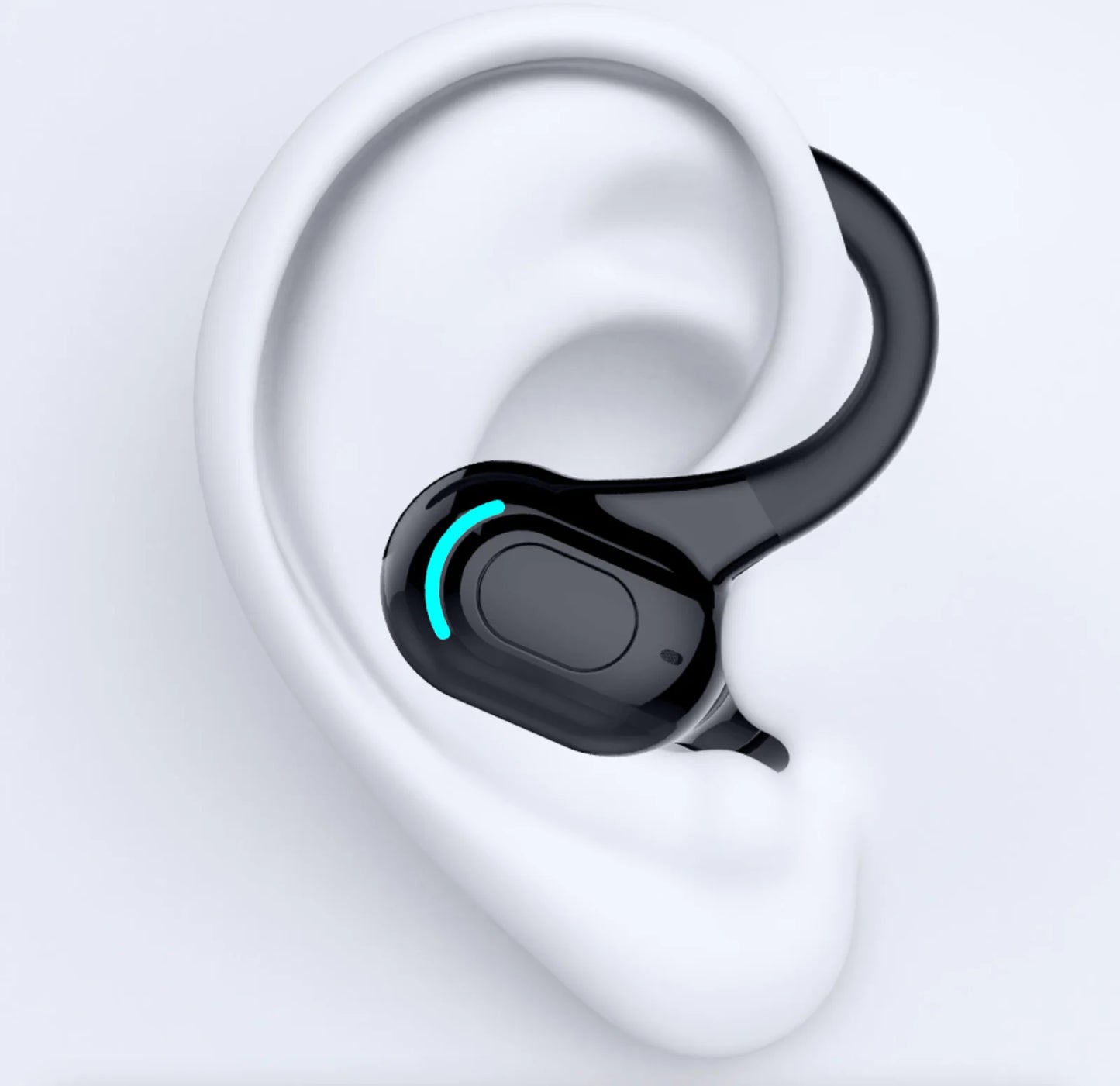 New Bluetooth 5.1 Headset Wireless Earbuds Earphones Stereo Headphones Ear Hook by Anti Spier