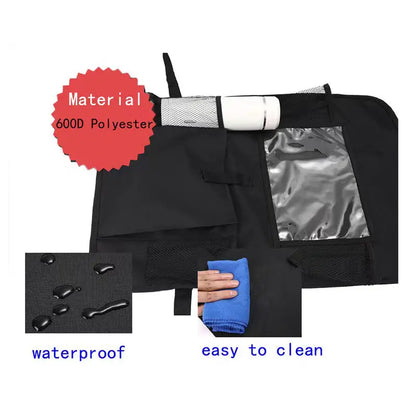 Car Seatback Organizer with Cup Holder - Travel Accessory by Anti Spier