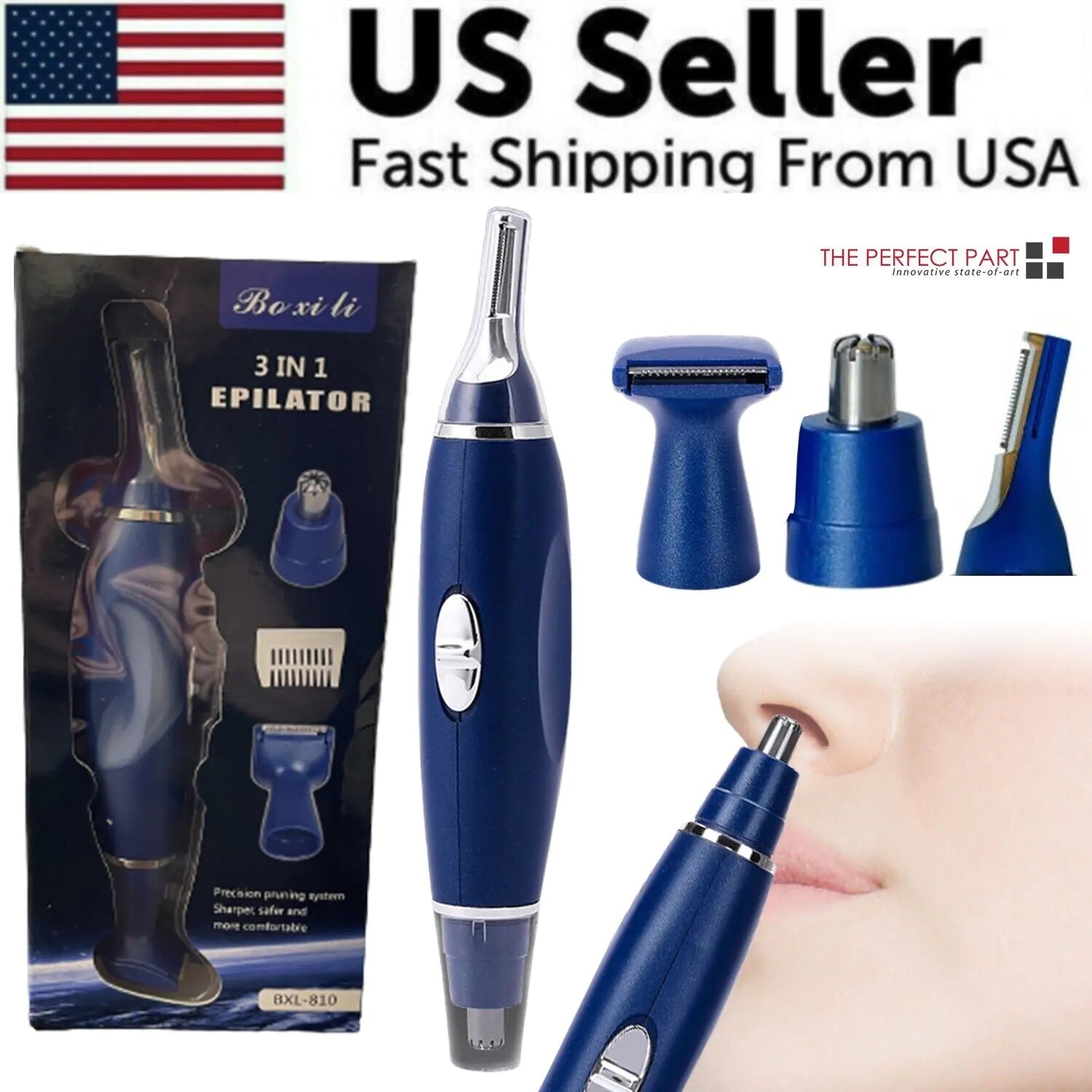 Electric Ear Beard Nose Hair Trimmer Eyebrow Mustache Remover Shaver Clipper New by Anti Spier