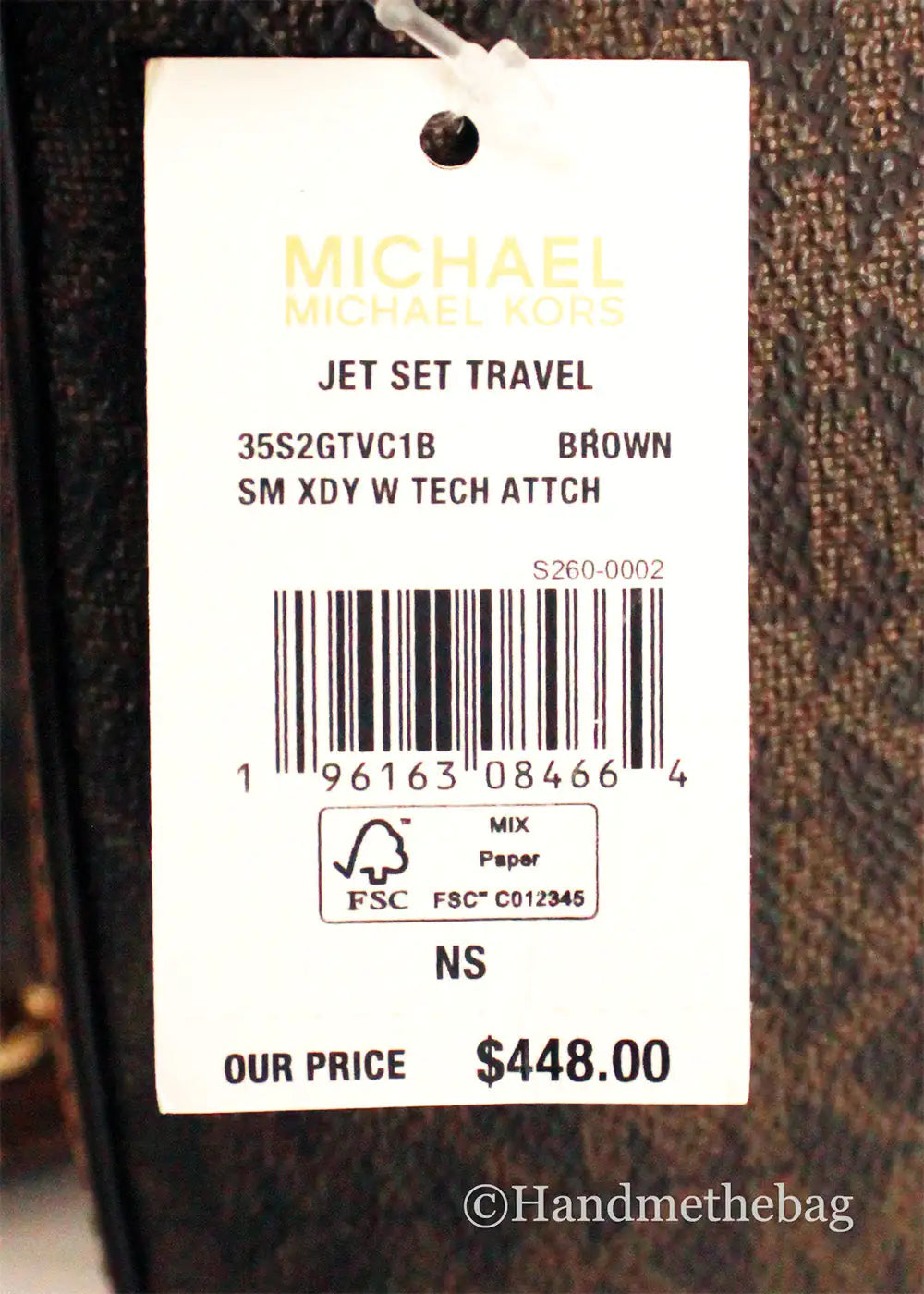 Michael Kors Jet Set Brown PVC Tech Crossbody Bag by Anti Spier
