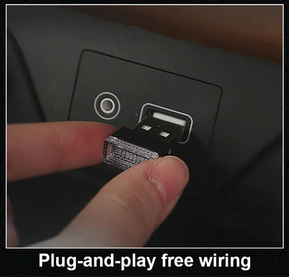 3x Mini Blue LED USB Car Interior Light Neon Atmosphere Ambient Lamp Accessories by Anti Spier