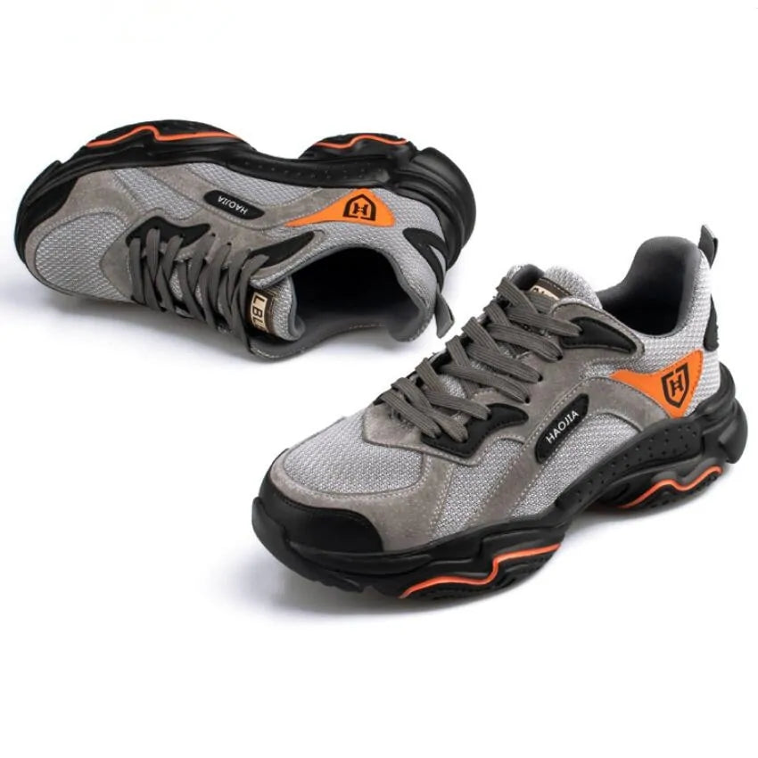 Men's Steel Toe Safety Work Shoes - Lightweight Outdoor Protective Footwear by Anti Spier