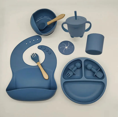Baby Silicone Feeding Tableware Set by Anti Spier