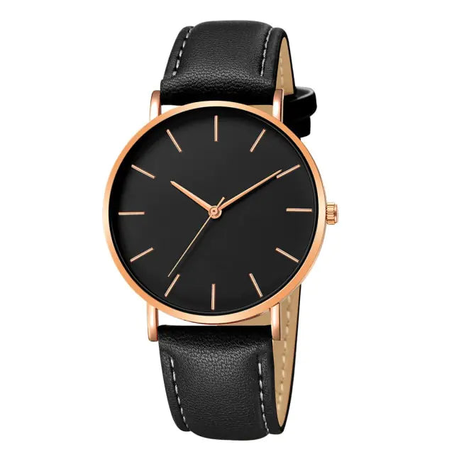 Simple Leather Men's Luxury Watches by Anti Spier