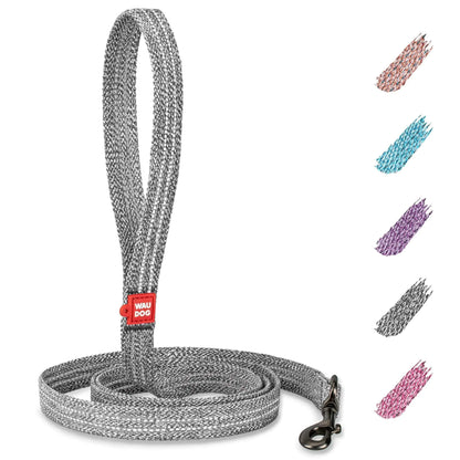 Recycled Cotton Dog Leash 3/5 inch x 6 Ft Eco Friendly for Small Medium Large by Anti Spier