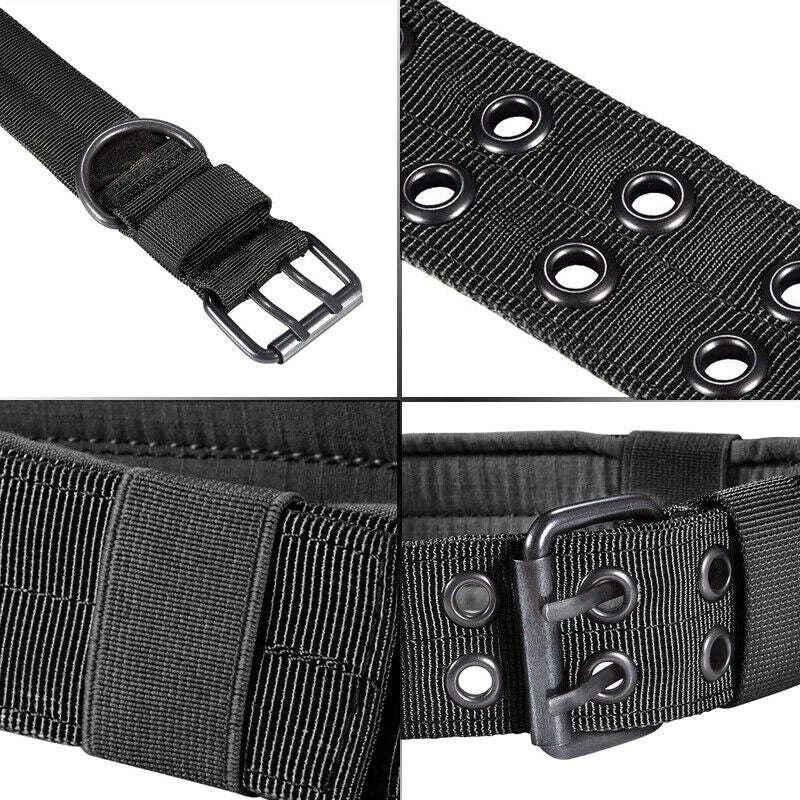 2" Wide Tactical Heavy Duty Nylon Large Dog Collar K9 Military With Metal Buckle by Anti Spier