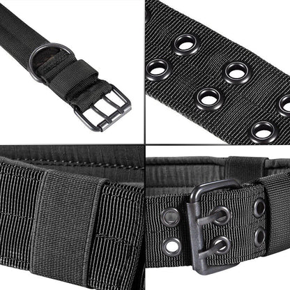 2" Wide Tactical Heavy Duty Nylon Large Dog Collar K9 Military With Metal Buckle by Anti Spier