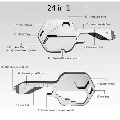 Skill Master 24 In 1 Handyman's Smart Key Tool by Anti Spier