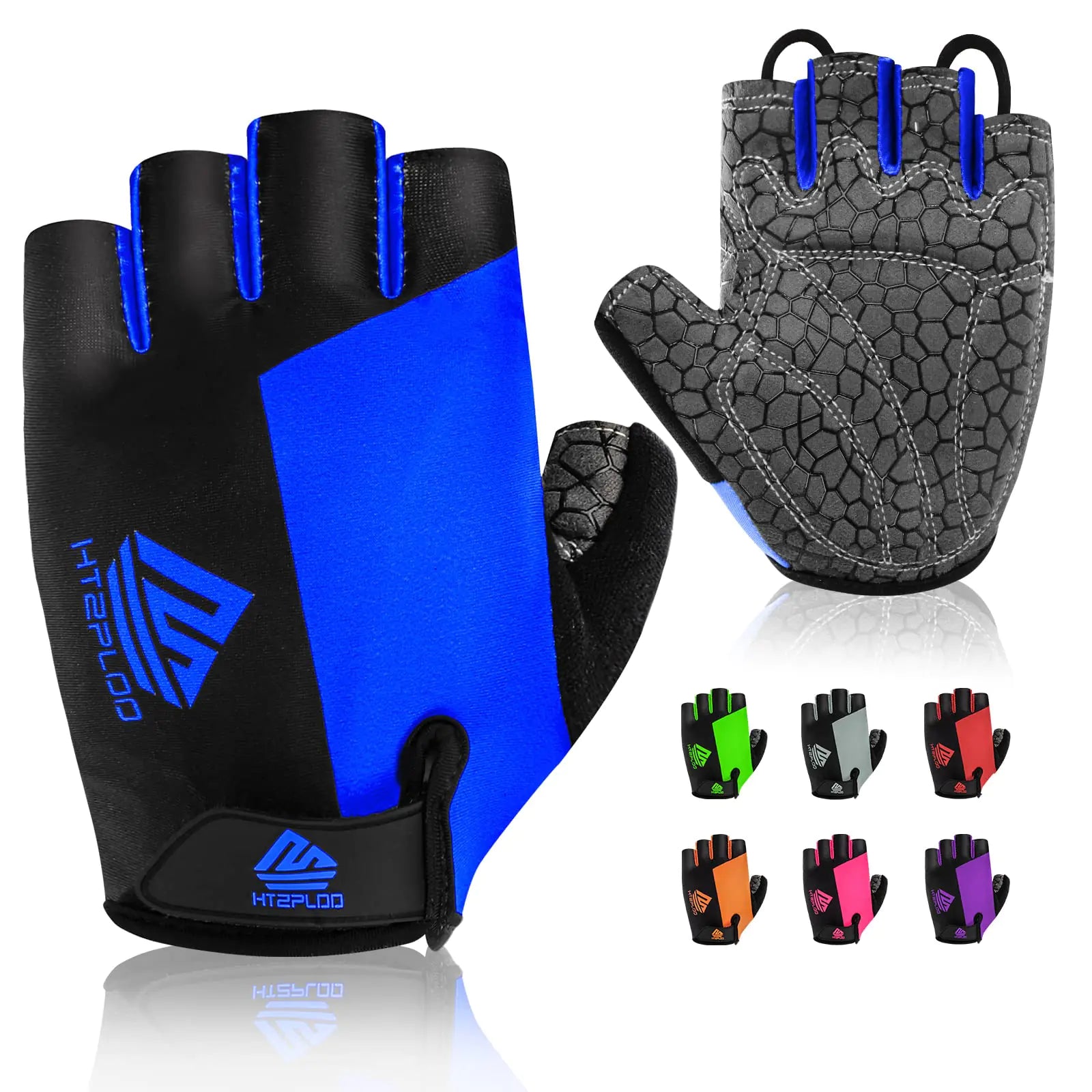 Bike Gloves Cycling Gloves Biking Gloves Bicycle Gloves for Men Women with Anti-Slip Shock-Absorbing Pad,Light Weight Half Finger Gloves for Cycling Workout Training Outdoor Black&gray X-Large by Anti Spier
