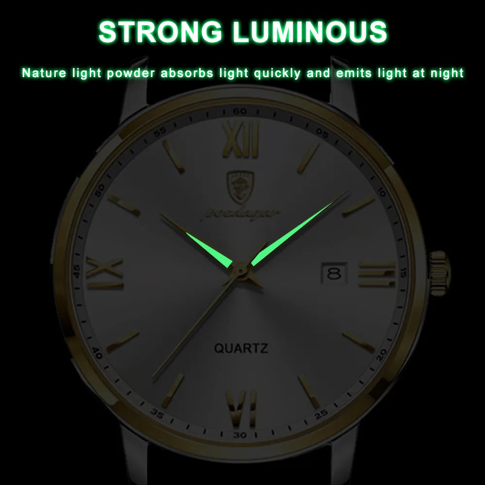 Leather Men Quartz Luxury Watches by Anti Spier