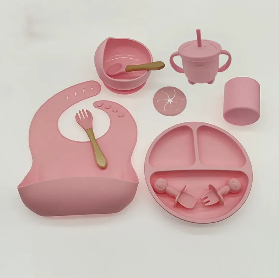 Baby Silicone Feeding Tableware Set by Anti Spier