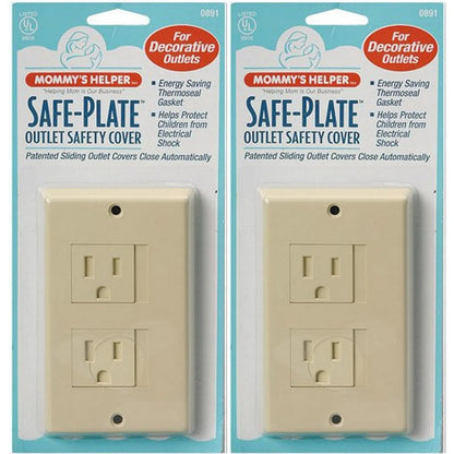 Safe-Plate Outlet Cover - Multipack - Almond 2 Count by Anti Spier