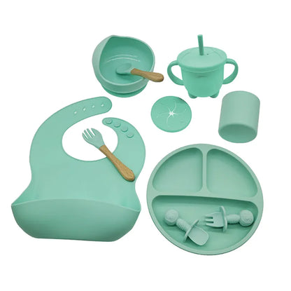 Baby Silicone Feeding Tableware Set by Anti Spier