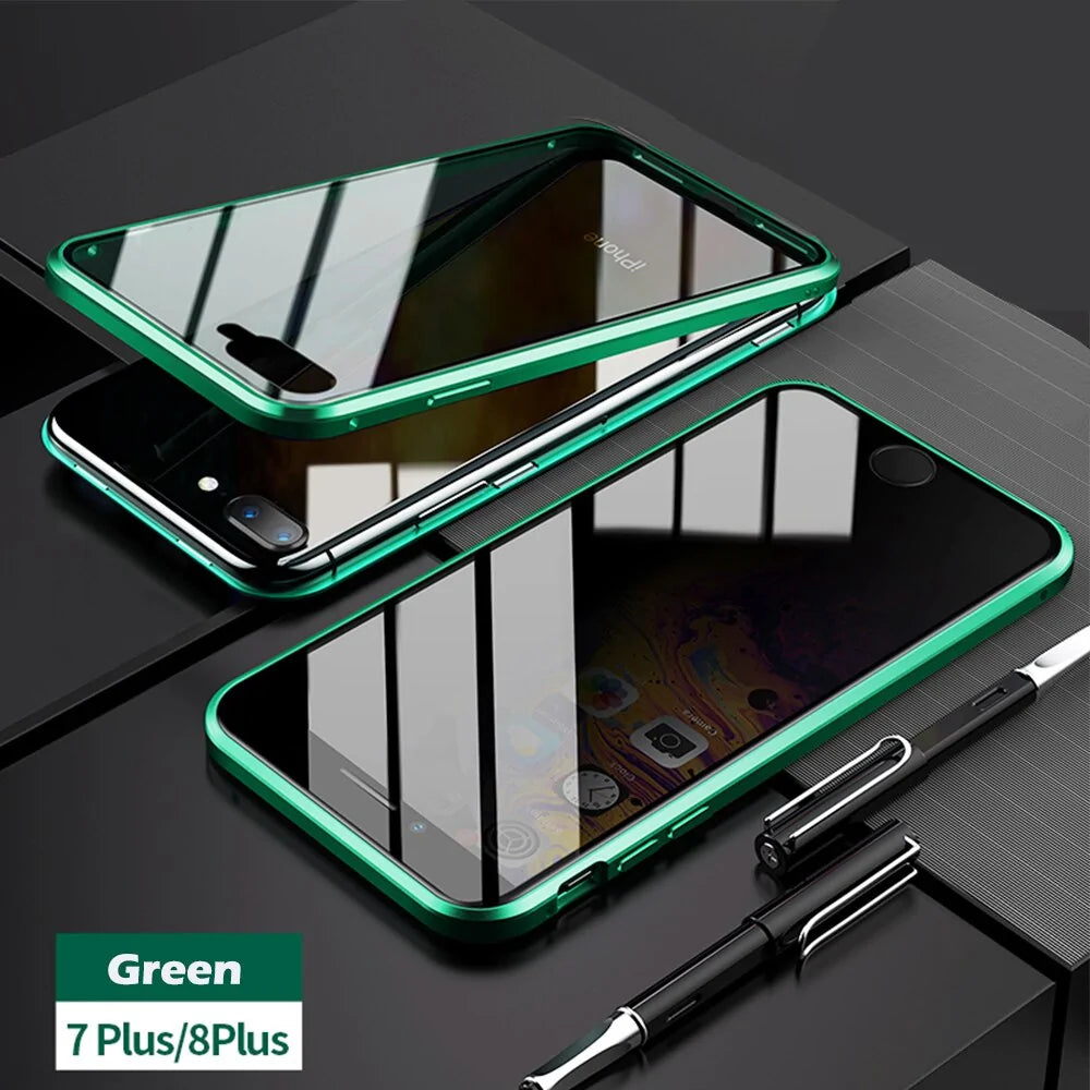 Anti-Peep Magnetic Metal Phone Case For iPhone by Anti Spier