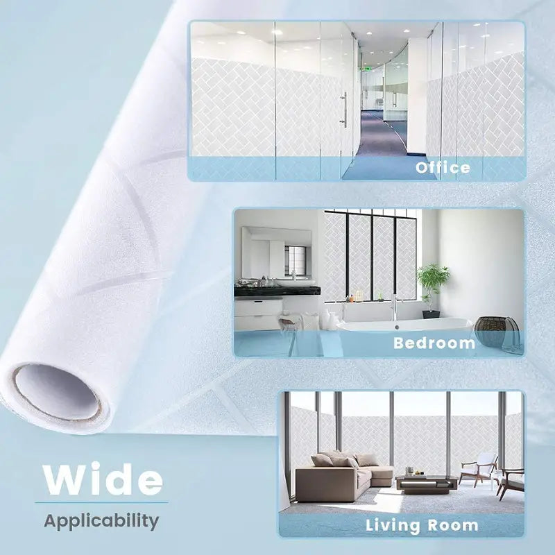Window Privacy Film - Static Cling UV Blocking Vinyl by Anti Spier