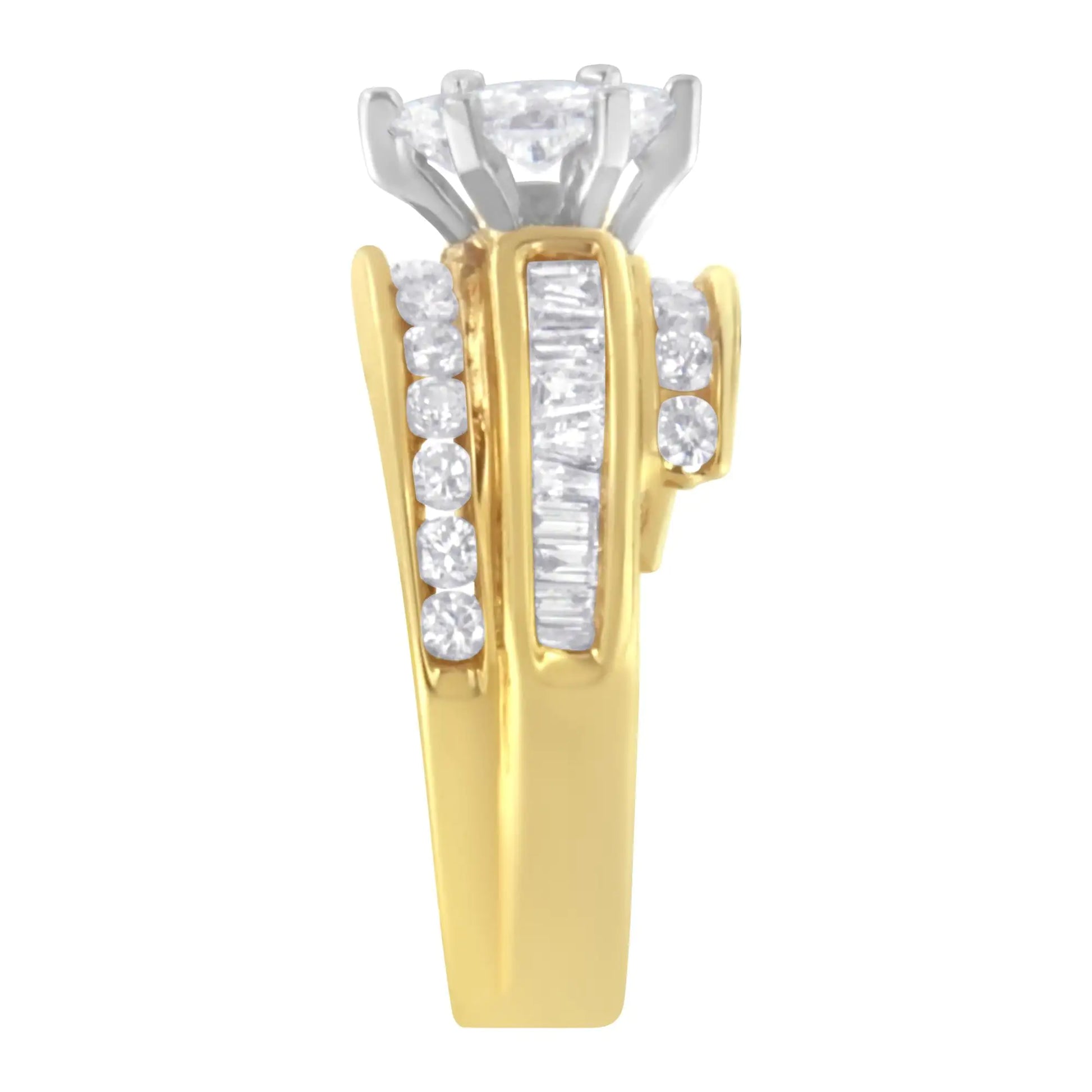 14KT Two-Toned Diamond Cocktail Ring (1 1/3 cttw, H-I Color, SI1-SI2 Clarity) by Anti Spier