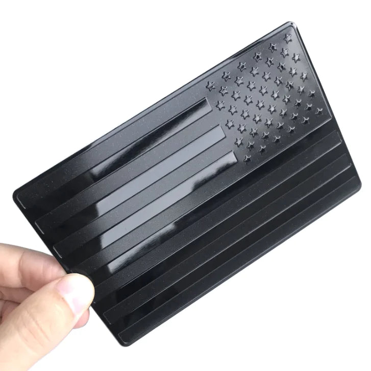 2PCS Metal USA Flag Sticker American Car Truck Decal Emblem Black by Anti Spier
