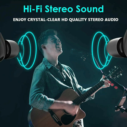 TWS Bluetooth Earbuds Waterproof Bluetooth 5.1 Headset Noise Cancelling Wireless by Anti Spier