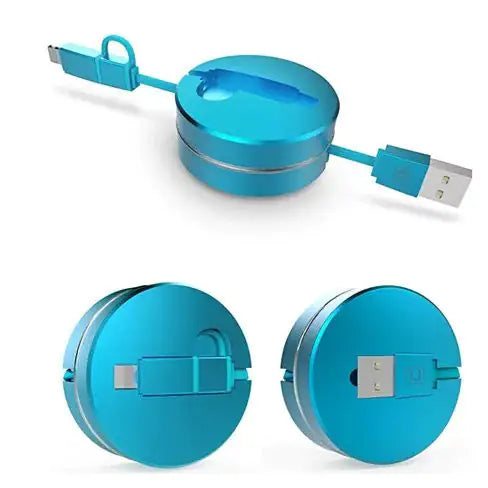 Puck N Roll Retractable Pocket Size Charging Cable For All Smart Devices by Anti Spier