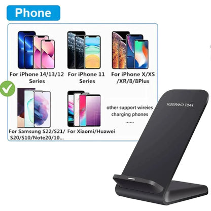Qi Wireless Fast Charger Charging Pad Stand Dock For Samsung Galaxy iPhone Phone by Anti Spier