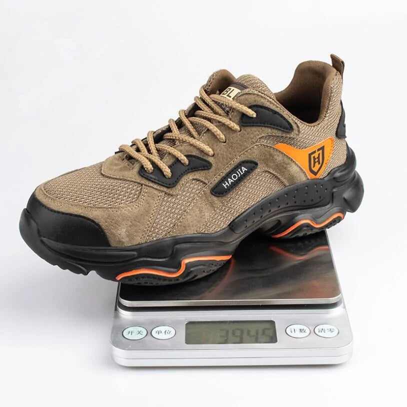 Men's Steel Toe Safety Work Shoes - Lightweight Outdoor Protective Footwear by Anti Spier