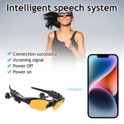 New Smart Bluetooth 5.0 Audio Polarized Sun Glasses Surround Sound Headphones Listen To Music Call Cycling Sunglasses Men Women by Anti Spier