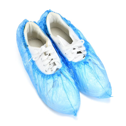 Portable Waterproof Boot Covers Plastic Non-slip Wear Disposable Shoe Covers Overshoes Rain Shoe Covers Mud-proof 1Pack/100 Pcs by Anti Spier