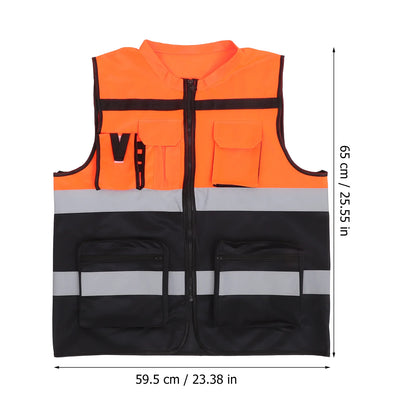 White Vest Reflective Safety Clothing Running Night Cycling Riding Nylon Fabric Men's Vests by Anti Spier