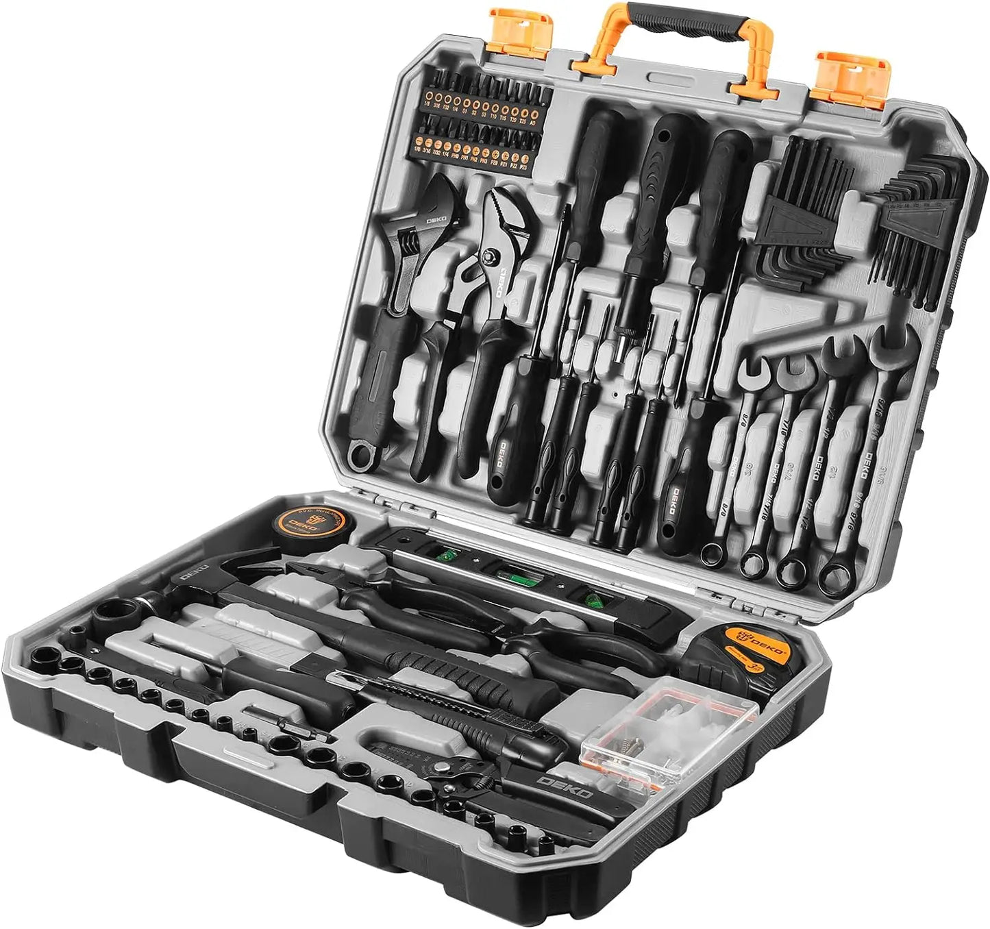 DEKO DKMT178 Household with Drill Wrench Socket Basic Hand Tools Sets for Men Car Repair Mechanic Tool Kit Set Automotive by Anti Spier