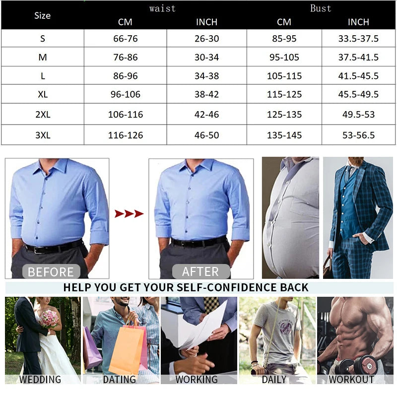 Men's Slimming Body Shaper Vest - Streamlined Compression Support, Tummy & Chest Sculpting, Breathable Everyday Wear by Anti Spier